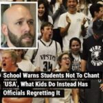 After high school students began chanting “USA” during sporting events, parents received a letter warning the teens to stop saying the phrase